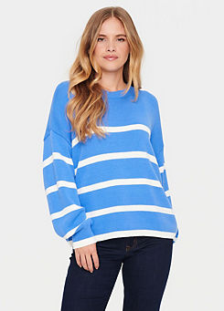 Terna Relaxed Fit Crew Neck Pullover by Saint Tropez