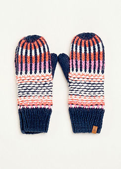Textured Stripe Knitted Gloves by Brakeburn