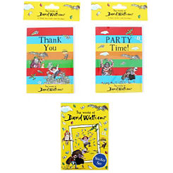 Thank You Cards, Party Invites and Stickers Set by David Walliams