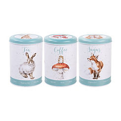 The Country Set Tea Coffee Sugar Canisters by Wrendale Designs