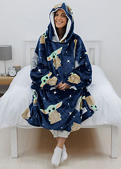 The Mandalorian Grogu Space Toss Wearable Hooded Fleece Blanket by Star Wars