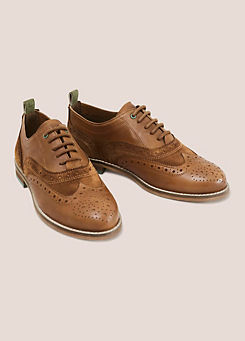 Thistle Leather Lace Up Brogue Shoes by White Stuff
