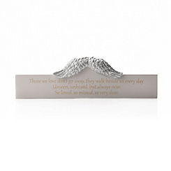Thoughts of You Angel Wings Mantel Plaque