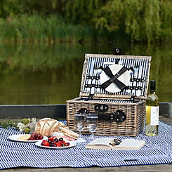 Three Rivers 2 Person Basket with Contents by The Three Rivers Hamper Co.