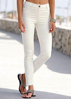 Tight Fit Cropped Jeggings by LASCANA