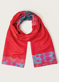 Tile Print Lightweight Scarf by Monsoon