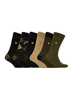 Timothy Pack of 6 Gift Socks by Lyle & Scott