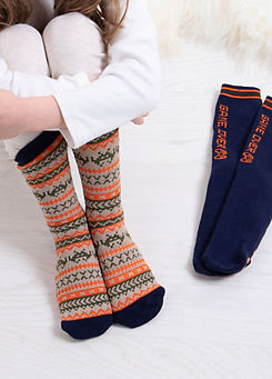 Toasties Kids Football Original Slipper Socks by Totes