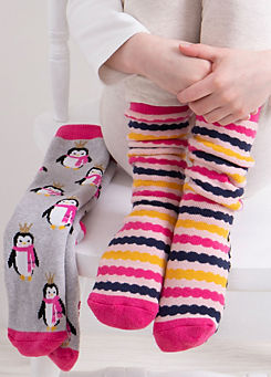 Toasties Kids Penguin Original Slipper Socks by Totes