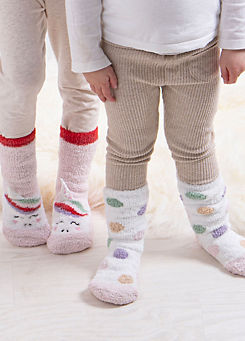 Toasties Kids Unicorn & Dotty Super Soft Slipper Socks by Totes