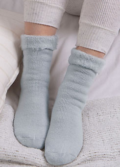 Toasties Ladies Blue Thermal Brushed Bed Socks by Totes