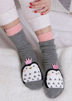Toasties Ladies Penguin Original Slipper Socks by Totes