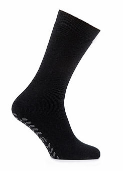 Toasties Pair of Men’s Black Recycled Thermal Slipper Socks by Totes