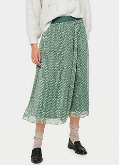 Toral Chiffon Elastic Waist Midi Skirt by Saint Tropez