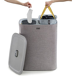 Tota 90-litre Laundry Separation Basket - Grey by Joseph Joseph