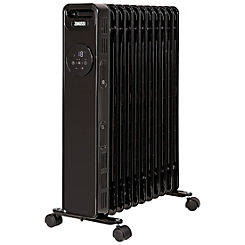 Touch Control Oil Filled Radiator- 11 Fin Black by Zanussi