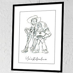 Toy Story Buzz & Woody Sketch Framed Print by Disney
