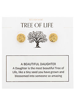 Tree of Life ’Beautiful Daughter’ Stud Earrings by Notes From The Heart