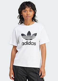 Trefoil Logo Print T-Shirt by adidas Originals