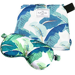 Tropical Leaves Makeup Bag & Eye Mask Set by The Flat Lay Co.