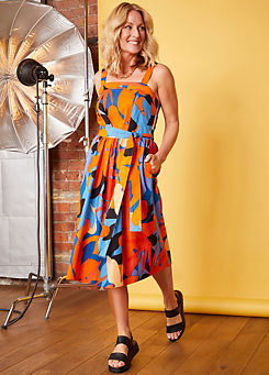 Tropical Print Fit & Flare Sun Dress by Love Mark Heyes
