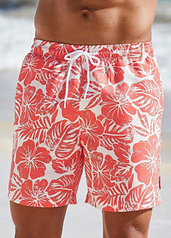 Tropical Print Swim Shorts by Bench