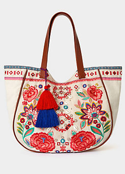 Tropical Shores Embroidered Bag   by Joe Browns