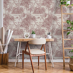 Tropical Toile Wallpaper by Muriva