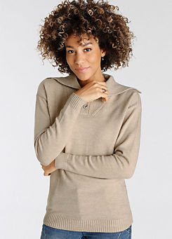 Troyer Collar Long Sleeve Jumper by Boysen’s