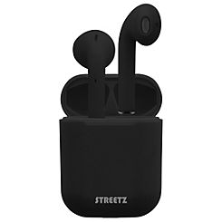 True Wireless Stereo Semi-In-Ear Earbuds With A 300Mah Charging Case - Black by Streetz