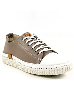 Truffle Taupe Leather Shoes by Lazy Dogz