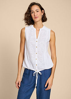 Tulip Jersey Sleeveless Shirt by White Stuff
