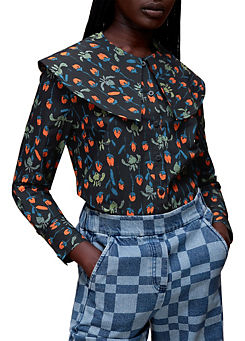 Tulips Print Collar Top by Whistles