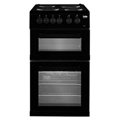 Twin Cavity Electric Oven KD533AK - Black by Beko - A Rated
