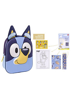 Twin Pack - Backpack and Colourable Stationery Set by Bluey