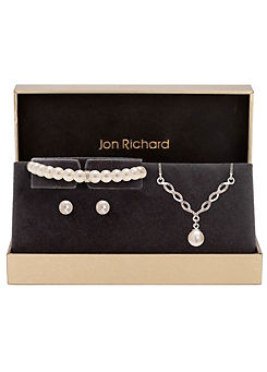 Twist Pearl with Trio Set - Gift Boxed by Jon Richard