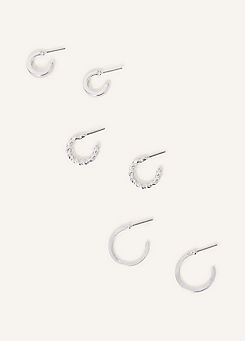 Twisted Hoops Set of Three by Accessorize