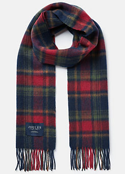 Tytherton Checked Wool Scarf by Joules