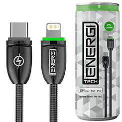 USB C to Lightning 8 Pin MFI Cable BLK 1.2m by Tech Energi