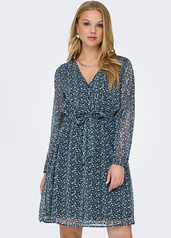 V-Neck Printed Dress by Only