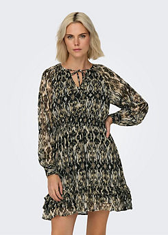 V-Neck Printed Mini Dress by Only