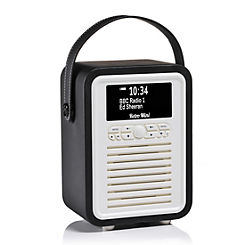 VQ Portable Retro Mini DAB & DAB+ Digital Radio Alarm Clock by View Quest - Black
