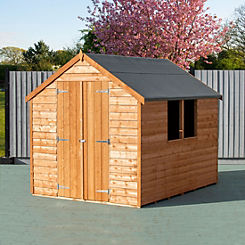Value Overlap 8 x 6 Shed with Double Doors & Window - Delivered by Shire