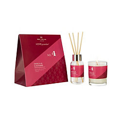 Vanilla & Cashmere Candle & Diffuser Gift Set by Homescenter