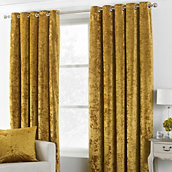 Verona Crushed Velvet Thermal Ring Top Eyelet Curtains by Paoletti