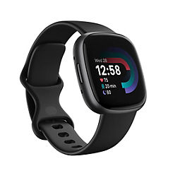 Versa 4 Black & Graphite Smartwatch by Fitbit
