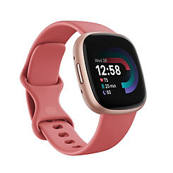Versa 4 Pink Sand & Copper Rose Smartwatch by Fitbit