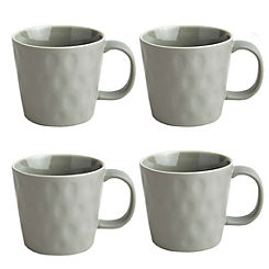 Vie Naturelle Soft Grey Set of 4 Mugs by Fairmont & Main
