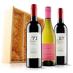 Virgin Wines Mixed Wine Trio In Wooden Gift Box