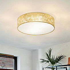 Viserbella 1 Light Fabric Champagne And Gold Ceiling Light by EGLO